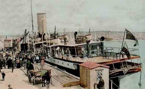 Disembarking on the Victoria Pier