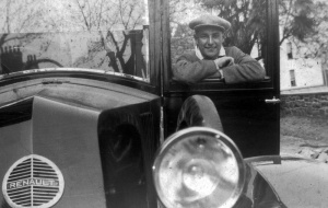 George Arthur Yates with a 1920s Renault ...
