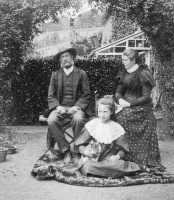 Douglas Argyle Le Brocq of Le Rivage, Louisa Jane Labey, his wife, and Edith, their daughter