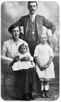 Maude Ruth Le Cocq, nee Gallie, her husband George Thomas Le Cocq, and daughters Maud Gladys and Irene Mabel