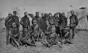 Militia officers in the 1870s