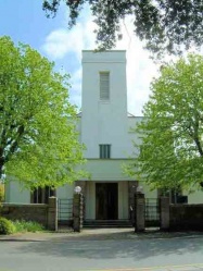 The entrance to the church