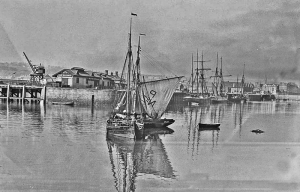 Sailing vessels with the New North Quay in the background