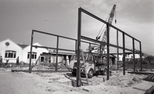 The new building goes up in the 1990s - Jersey Evening Post picture