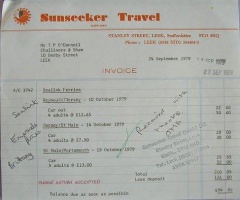 A 1979 travel invoice