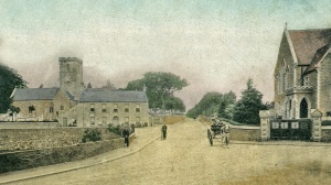 The church and parish hall opposite