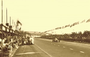 At speed past the pits on Victoria Avenue