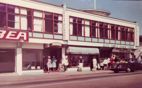 The Blue Eagle coach depot on the Esplanade in the late 1960s ...