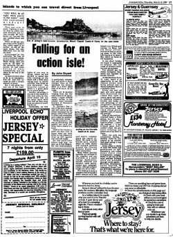 Promoting Jersey tourism in the Liverpool Echo in 1984
