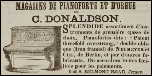 1880 advert in the Chronique de Jersey