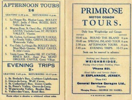 Primrose Tours programme