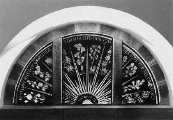 A memorial window to Penelope Riley