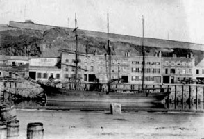 A ship alongside the Commercial Buildings quay