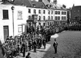 A military parade in the Royal Square in 1903