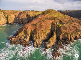 Le Catel Fort - drone photograph by Chris Brooks