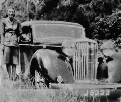 Betty Marie, nee Hamon, with an SS Jaguar