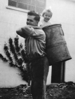 Maurice Le Cuirot with his niece Felicity Foster 1953