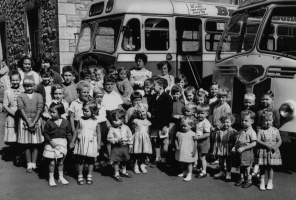 A 1957 outing for children of policemen