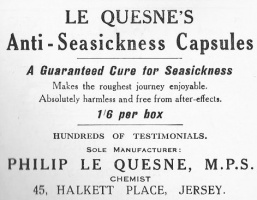 Philip Le Quesne, manufacturer of sea sickness tablets