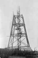 The tower under construction