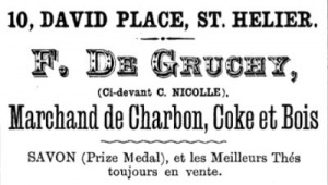 1887 advert from L'Almanach de la Gazette de Jersey