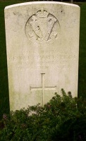 The grave of Great War casualty George Charles Picot at Kemmel Chateau Military Cemetery, Belgium