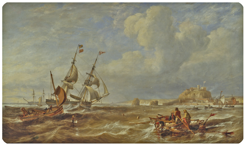 The 78-ton brigantine Advocate off Elizabeth Castle in 1849