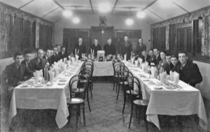 An unknown clubroom ready for an annual dinner and trophy presentation