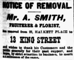 Arthur Smith's business moves from Halkett Place to 13 King Street