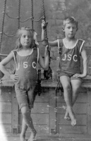 Florrie Stevens and her brother Alick, keen swimmers