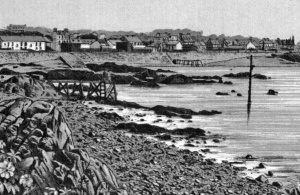 A 19th century drawing showing the two diving stages