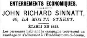 1887 advert from L'Almanach de la Gazette de Jersey