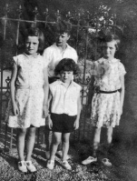 Madeleine, Philip, Maurice Le Cuirot and cousin Pauline Lamy c1932