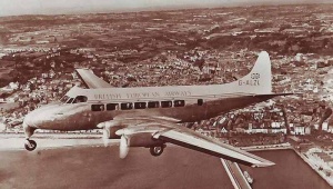 BEA Heron over the Harbour