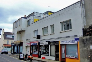 Shops opposite the Odeon Cinema, demolished in 2021