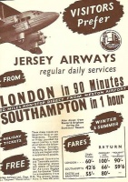 Jersey Airways advertisement