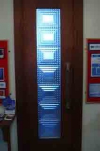 Even a simple door has a glass insert