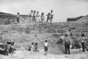 Jumping off the slip in 1956