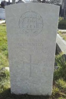 The grave of Great War casualty Garnet Cory Burton at Almorah Cemetery, St Helier