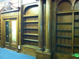 The library before the building was refurbished as apartments