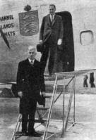 Home Secretary Chuter Ede leaves the Wayfarer