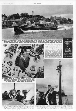 Jersey's new lifeboat undergoes final trials in 1948, as reported in The Sphere
