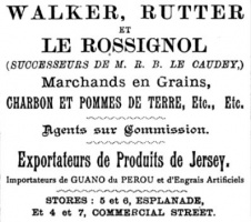 1887 advert from L'Almanach de la Gazette de Jersey
