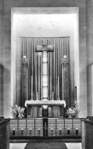The Lalique glass screen and altar