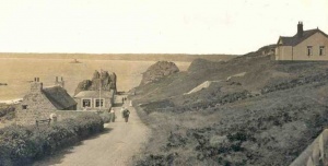 Bivouac Tearooms on the left at La Corbière