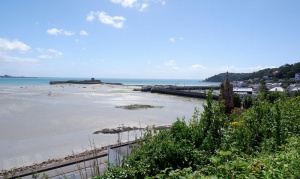 The view from Bentcliffe over St Aubin's Fort