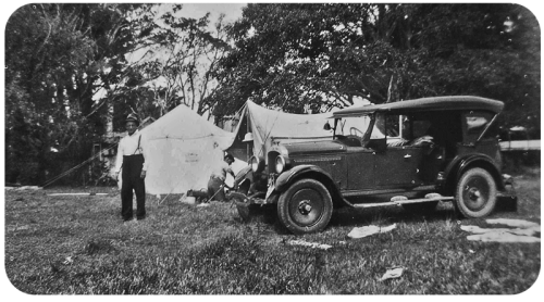 Charles Frederic Quesnel (1880-1944) at his favourite campsite