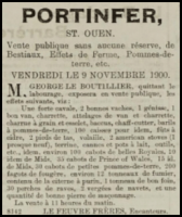 On his retirement from farming in November 1990, George Le Boutillier sold his livestock and farming equipment by auction