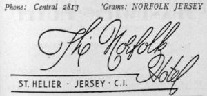 Norfolk Hotel 1948 advert