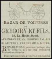Carriages for sale and rent in 1890